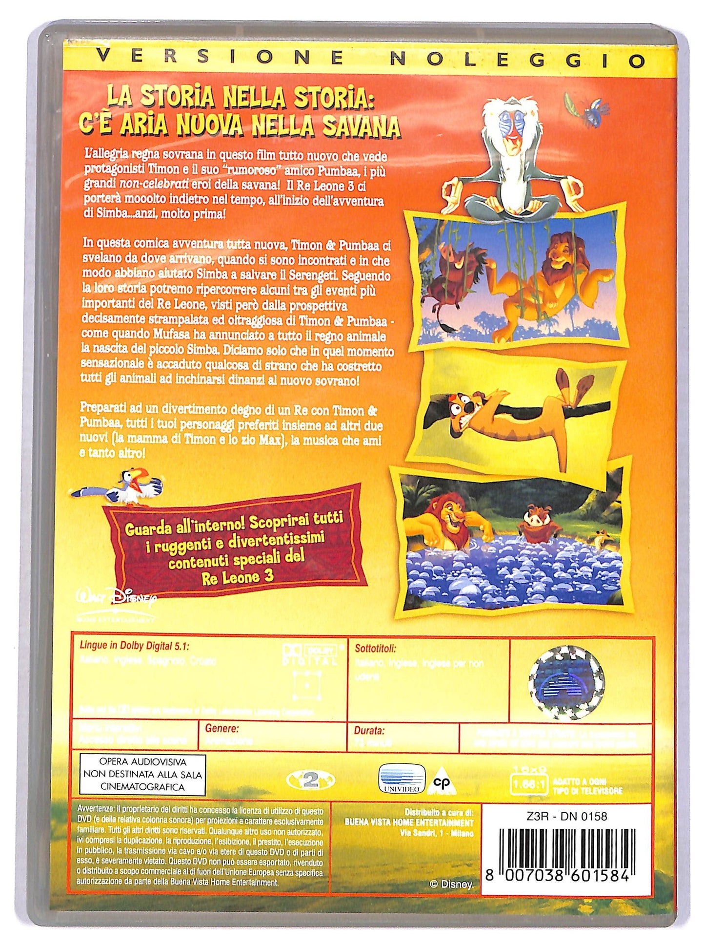 EBOND IL Re Leone 3 - Hakuna Matata NOLEGGIO DVD DB811545