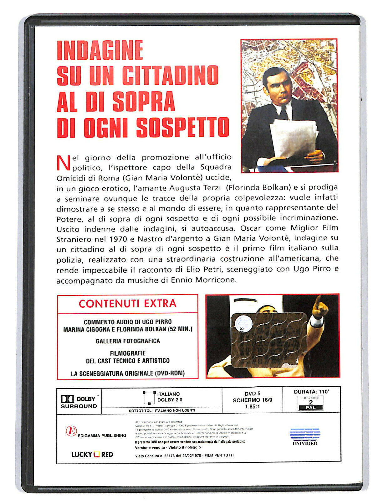 EBOND Indagine Su Un Cittadino Al Di Sopra Di Ogni Sospetto DVD DB811705