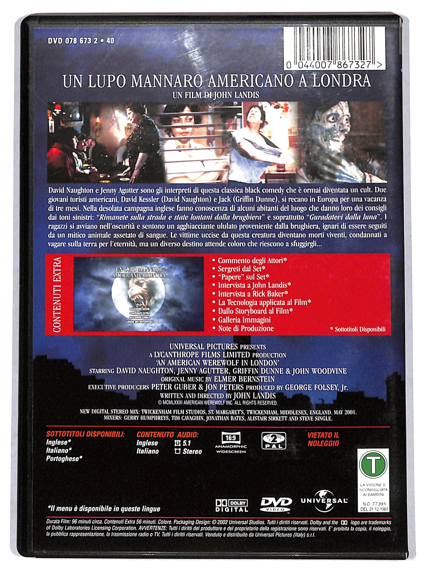 EBOND un lupo mannaro americano a londra DVD DB811726