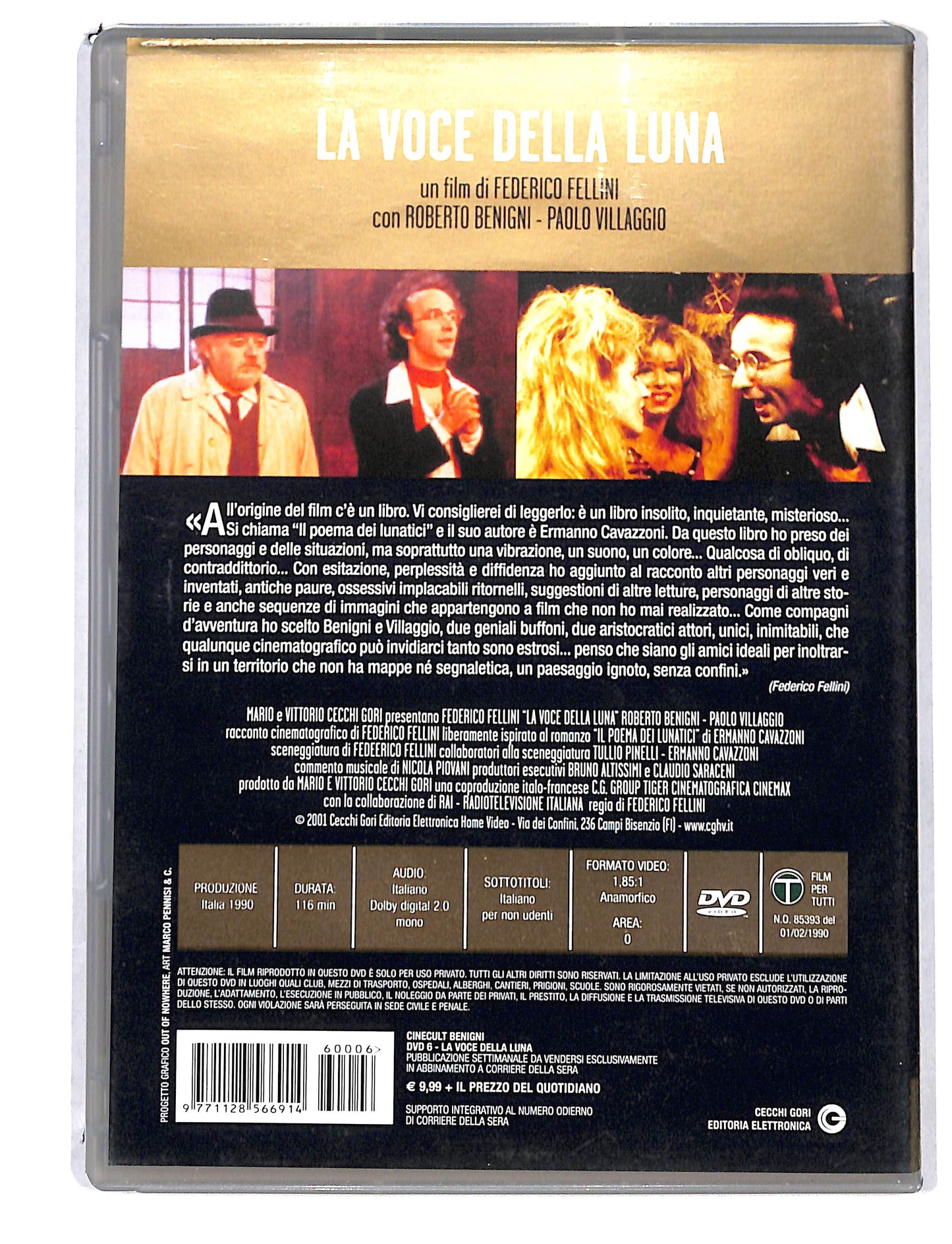 EBOND La voce della luna EDITORIALE DVD DB811956