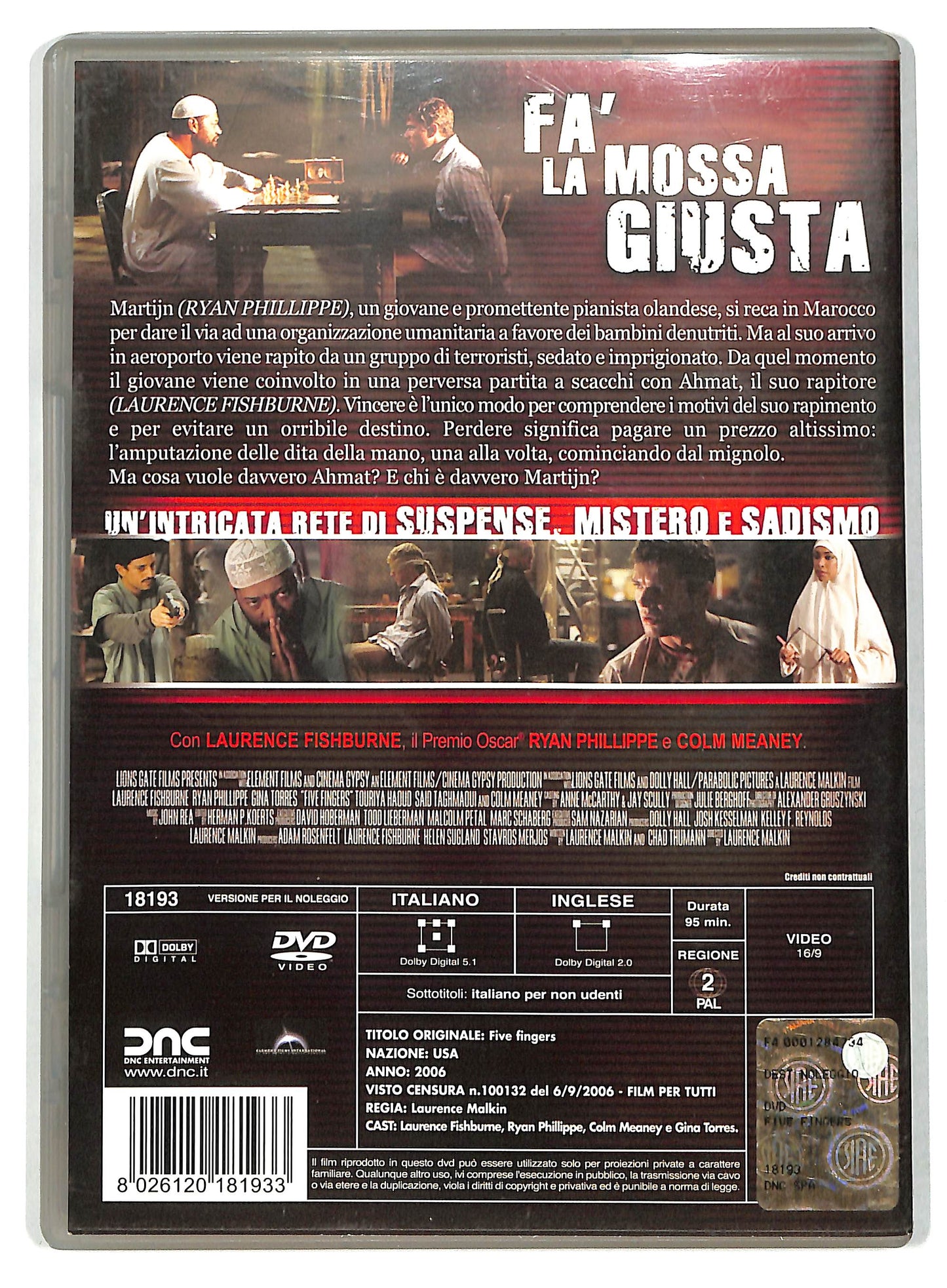 EBOND Five fingers - Gioco Mortale NOLEGGIO DVD DB812325