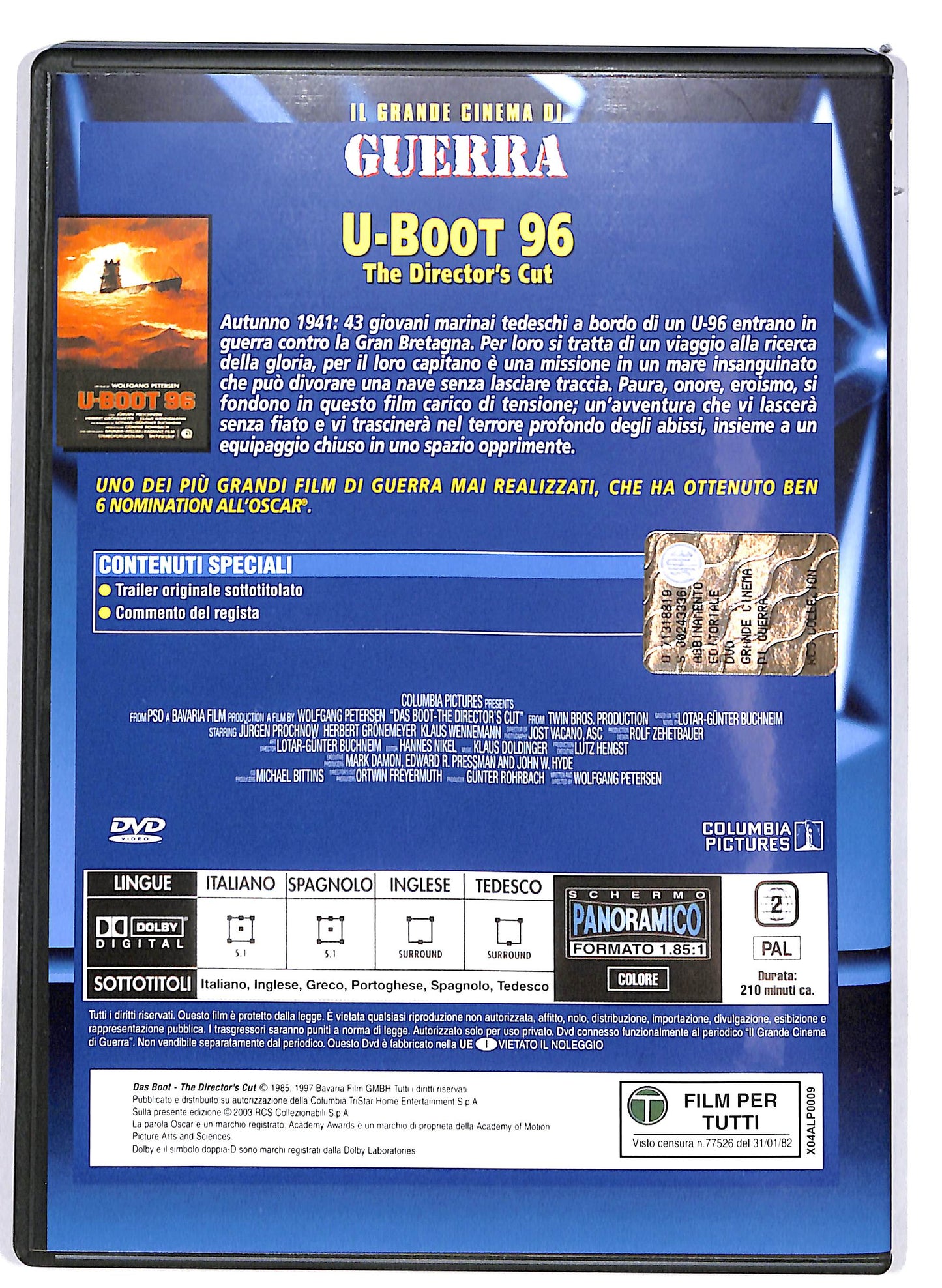 EBOND U-Boot 96 - the Director's Cut EDITORIALE DVD DB812343