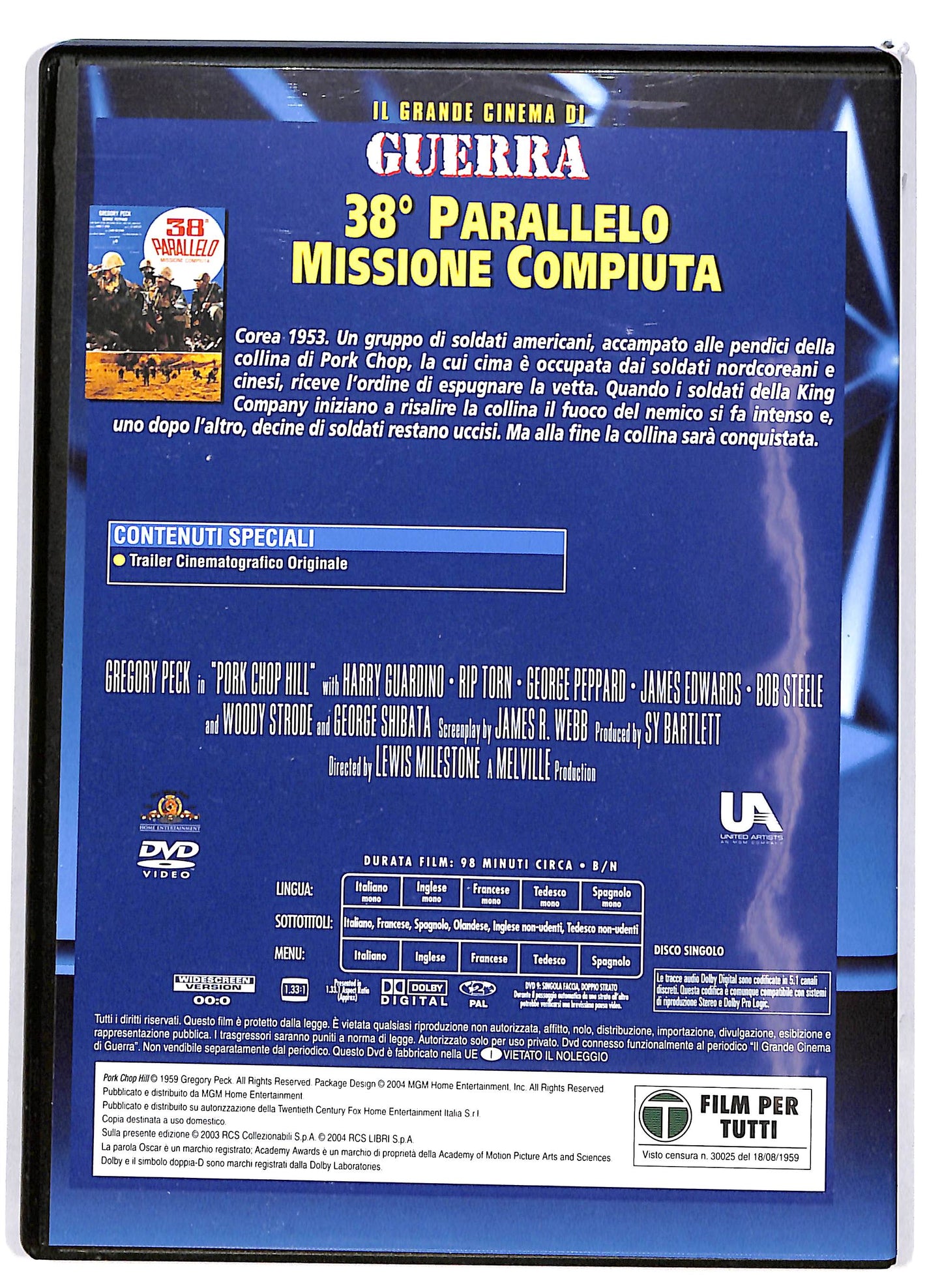 EBOND 38º parallelo missione compiuta EDITORIALE DVD DB812358