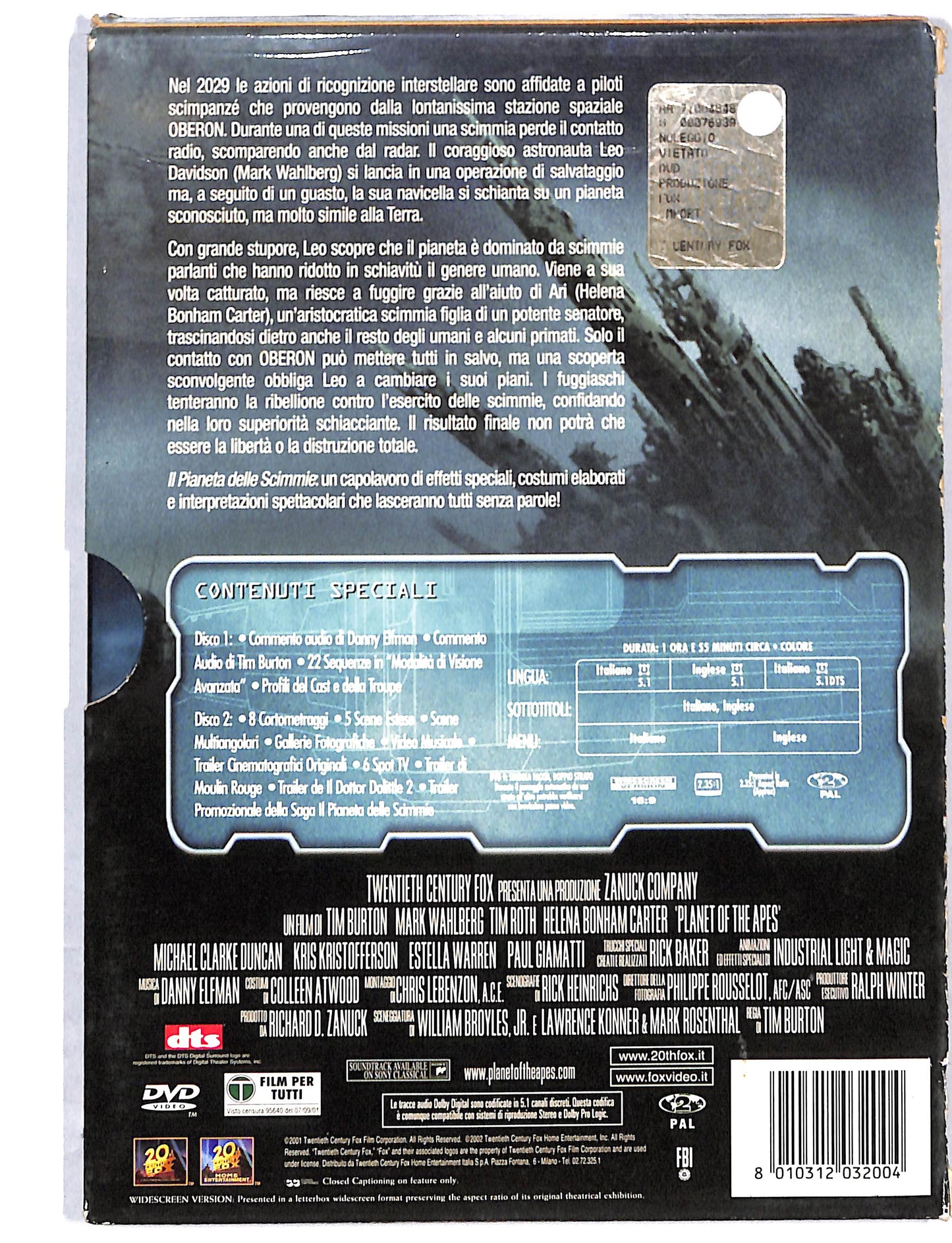 EBOND Planet of the apes EDIZIONE SPECIALE SLIPCASE DVD DB812716