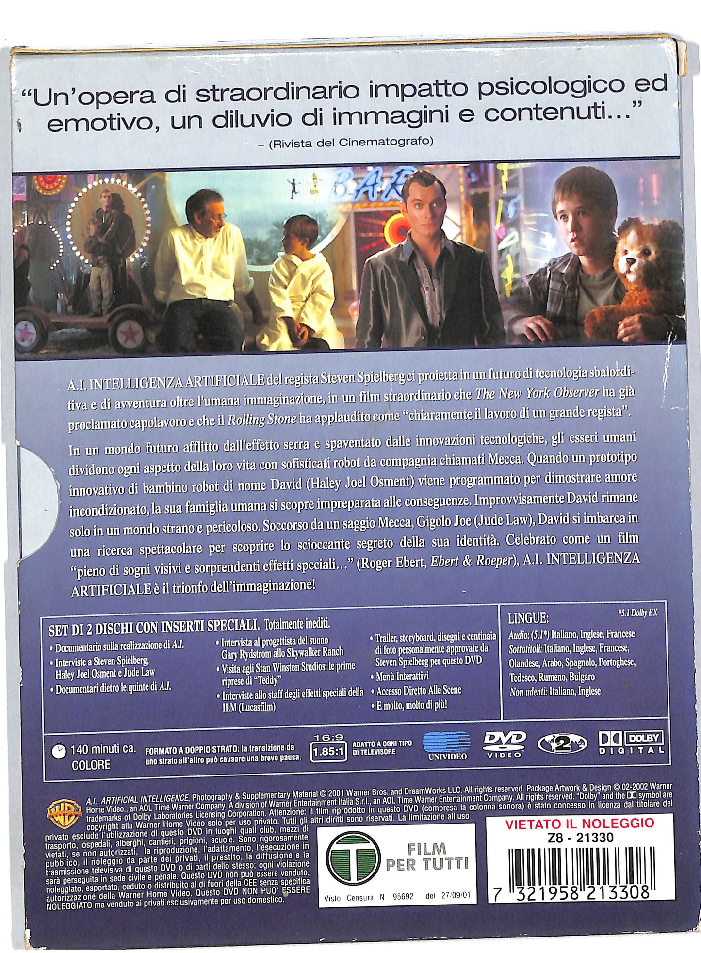 EBOND A.I. Intelligenza artificiale DIGIPACK DVD DB812720