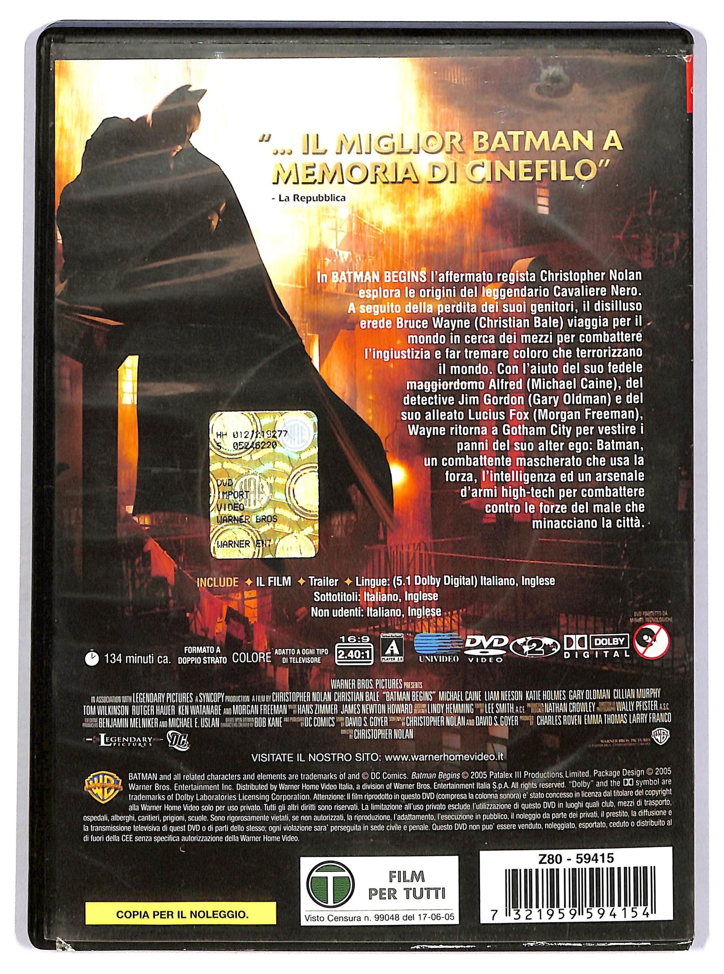 EBOND batman begins NOLEGGIO DVD DB813105