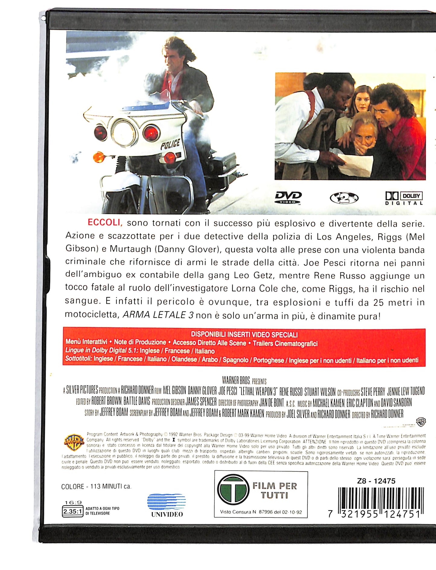 EBOND Arma Letale 3 Snapper NOLEGGIO DVD DB813165