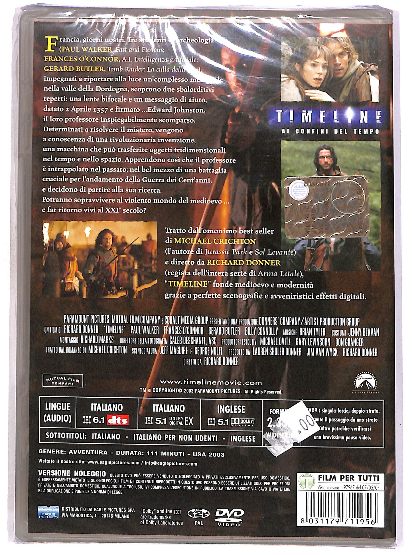 EBOND Timeline - Ai confini del tempo NOLEGGIO DVD DB813622