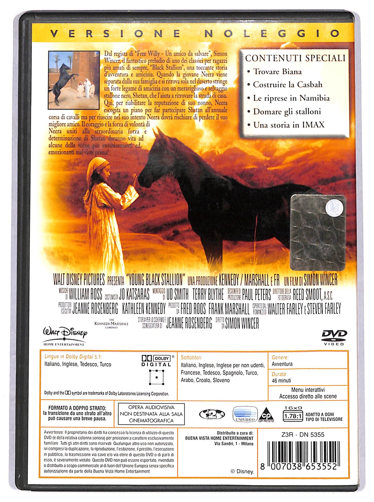 EBOND Young Black Stallion - Noleggio DVD DB813631