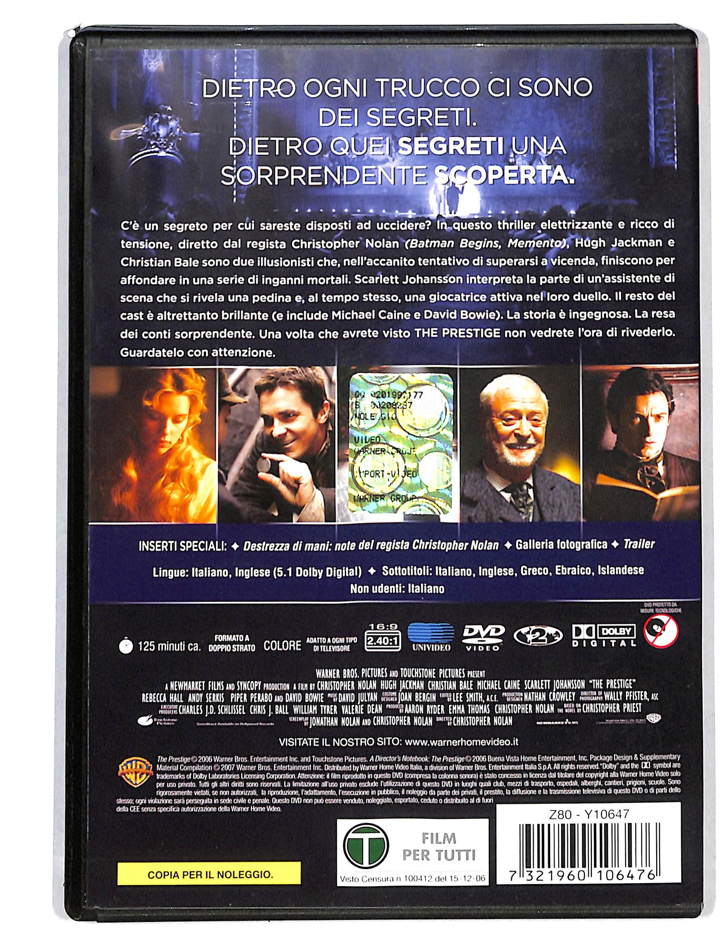 EBOND The Prestige NOLEGGIO DVD DB813840