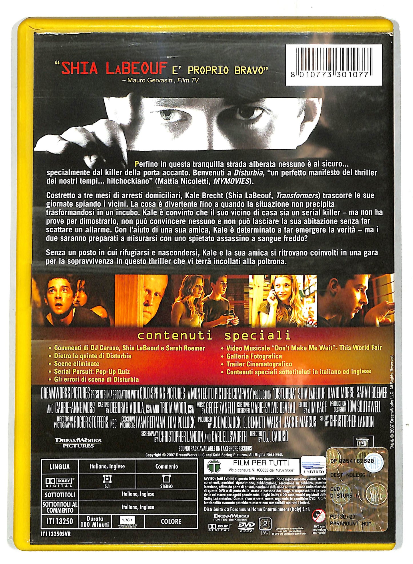 EBOND Disturbia NOLEGGIO DVD DB813852