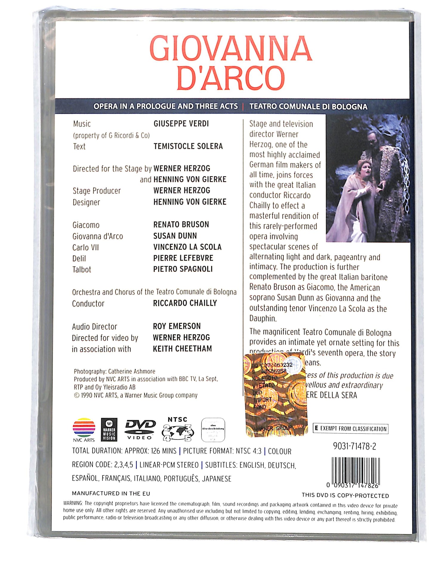 EBOND Giovanna D'Arco - teatro comunale di Bologna DVD DB813856