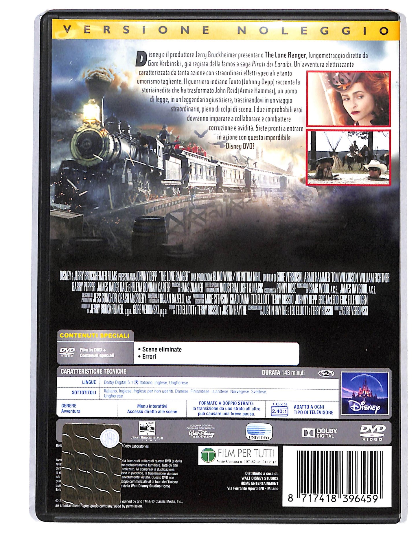 EBOND The lone Ranger NOLEGGIO DVD DB814333