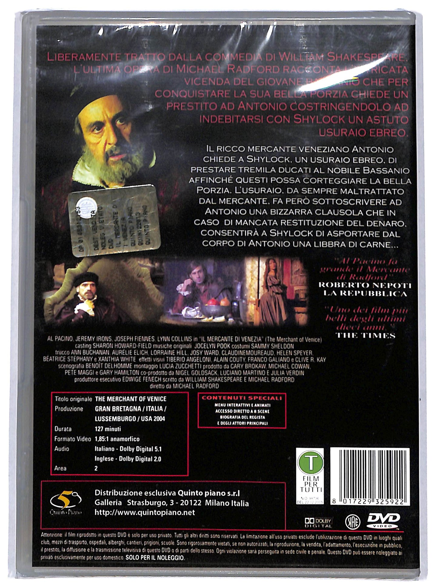 EBOND il mercante di venezia NOLEGGIO DVD DB814647