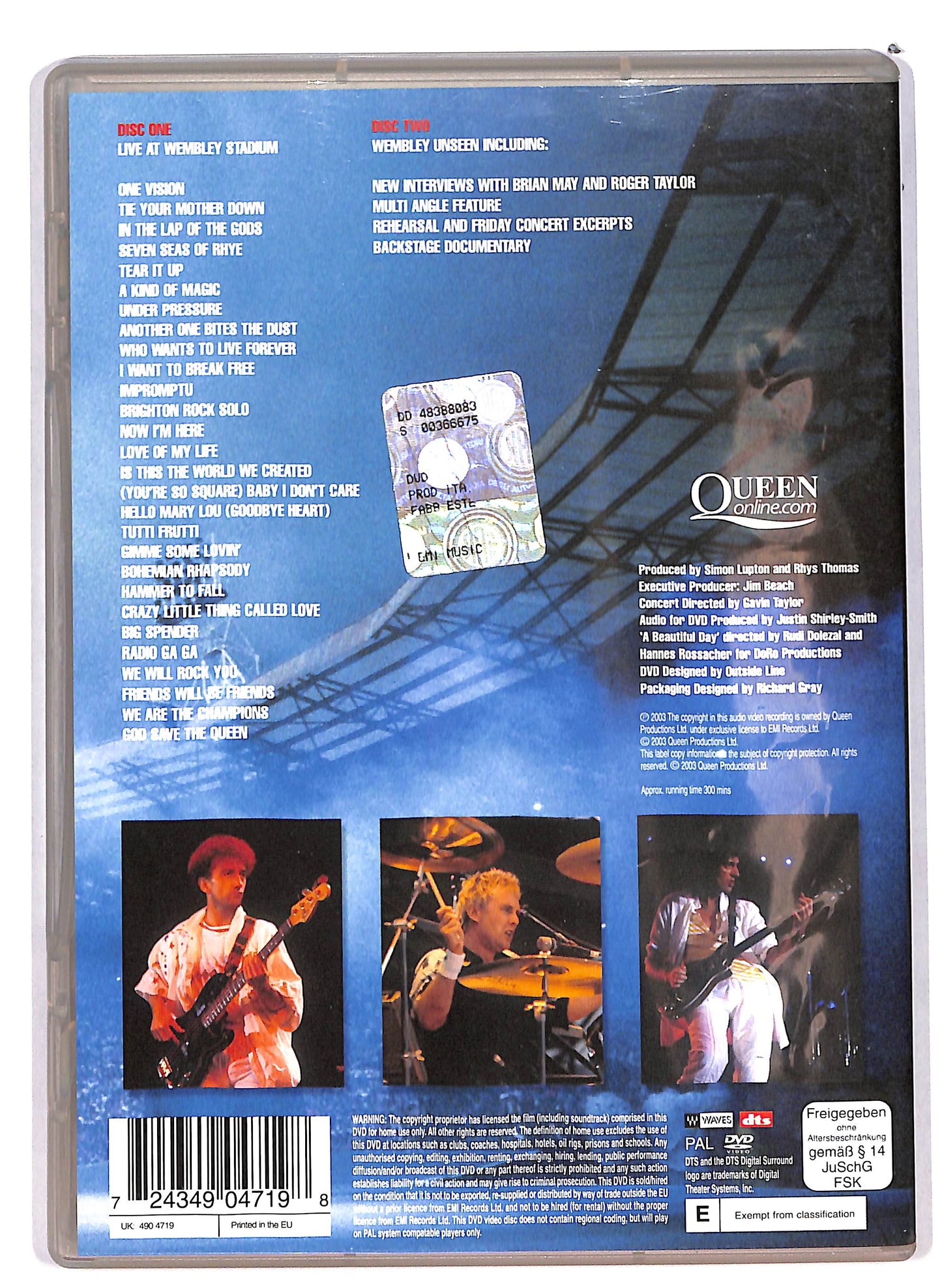 EBOND Queen Live At Wembley Stadium 2 dischi DVD DB814738