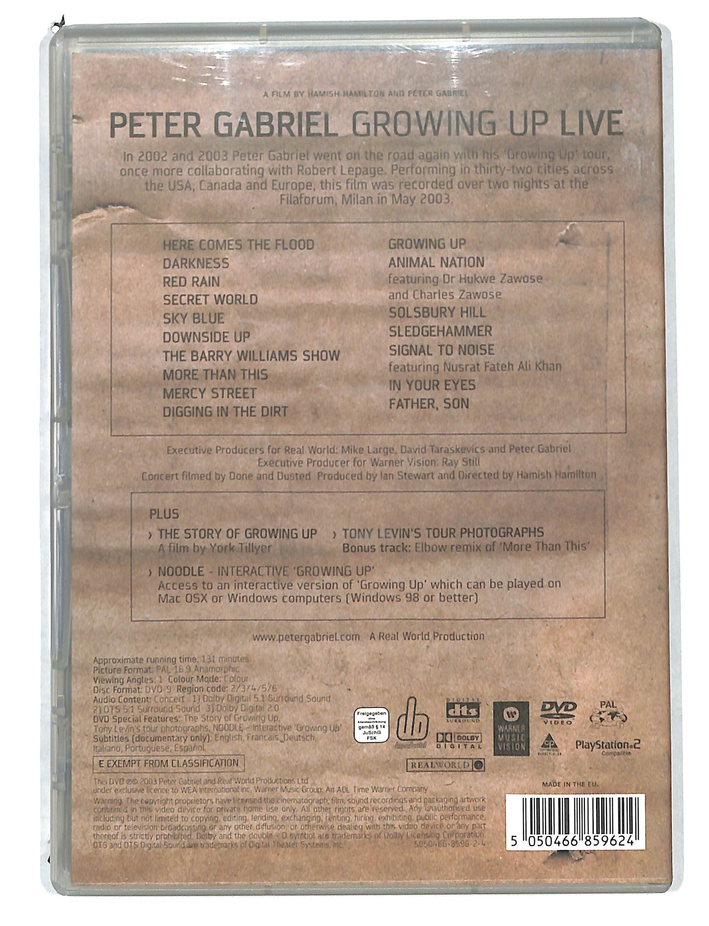 EBOND Peter Gabriel The Growing Up Live DVD DB814762