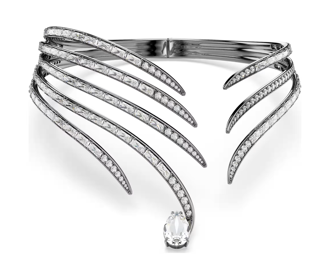 Swarovski 5709270 Girocollo The Vienna Collection Piuma Bianco Placcato Taglia M