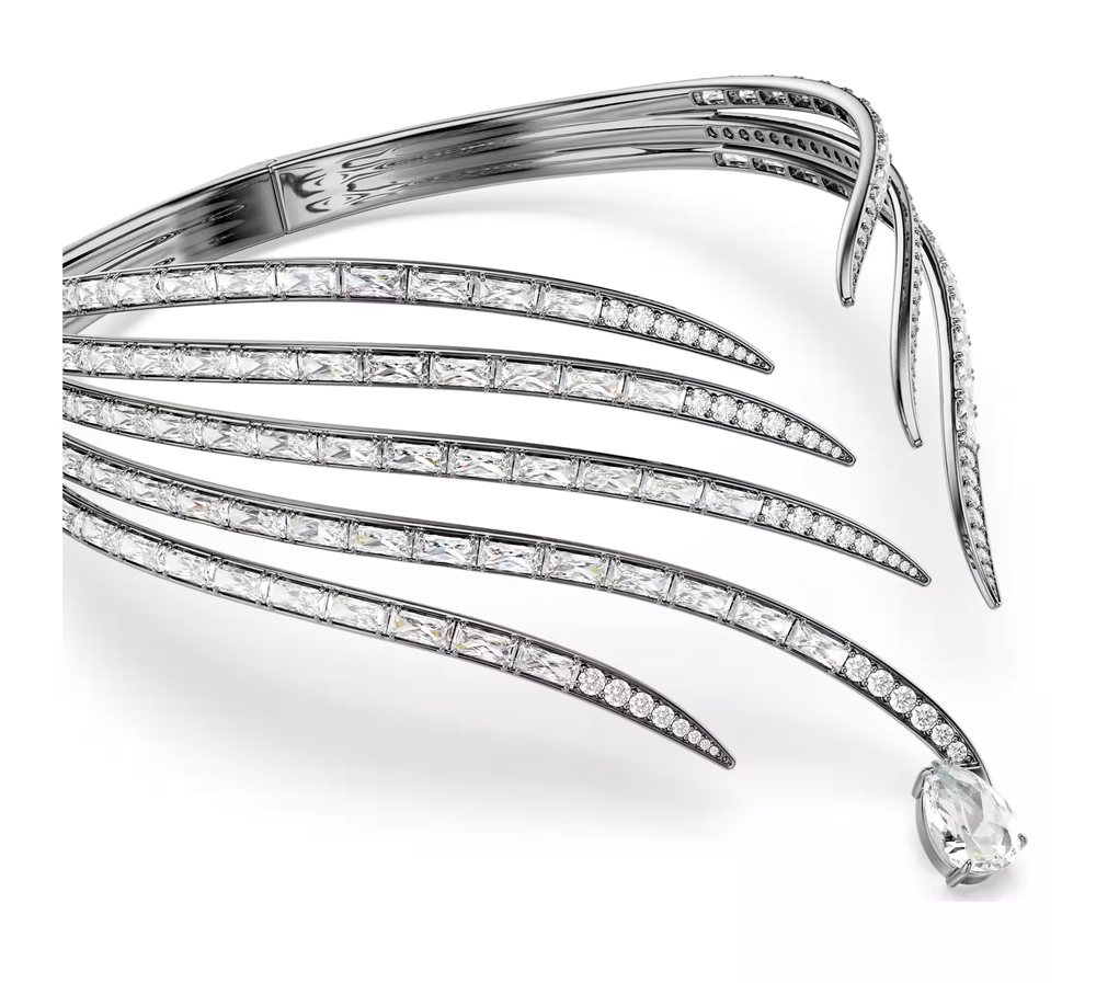 Swarovski 5709270 Girocollo The Vienna Collection Piuma Bianco Placcato Taglia M