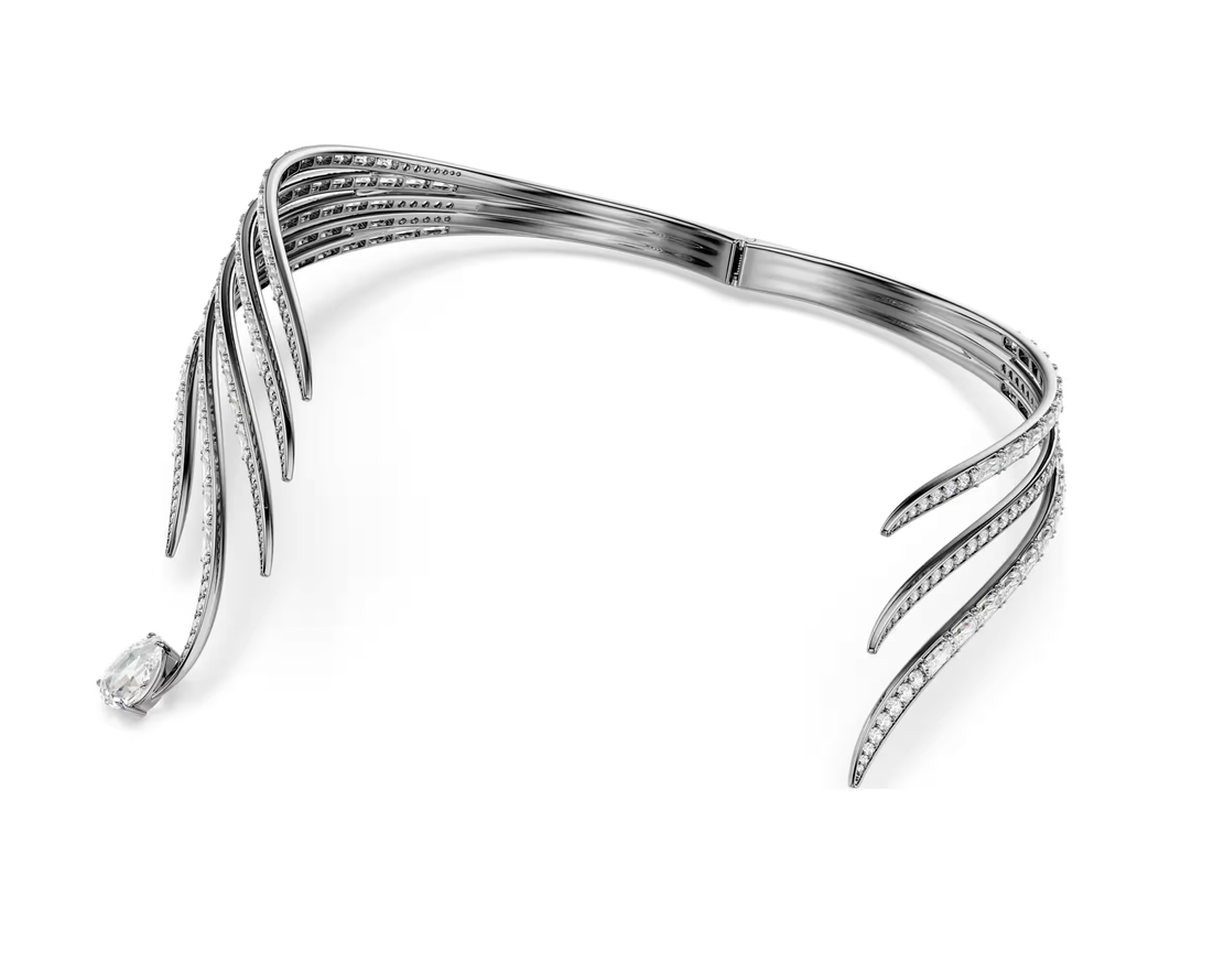 Swarovski 5709270 Girocollo The Vienna Collection Piuma Bianco Placcato Taglia M