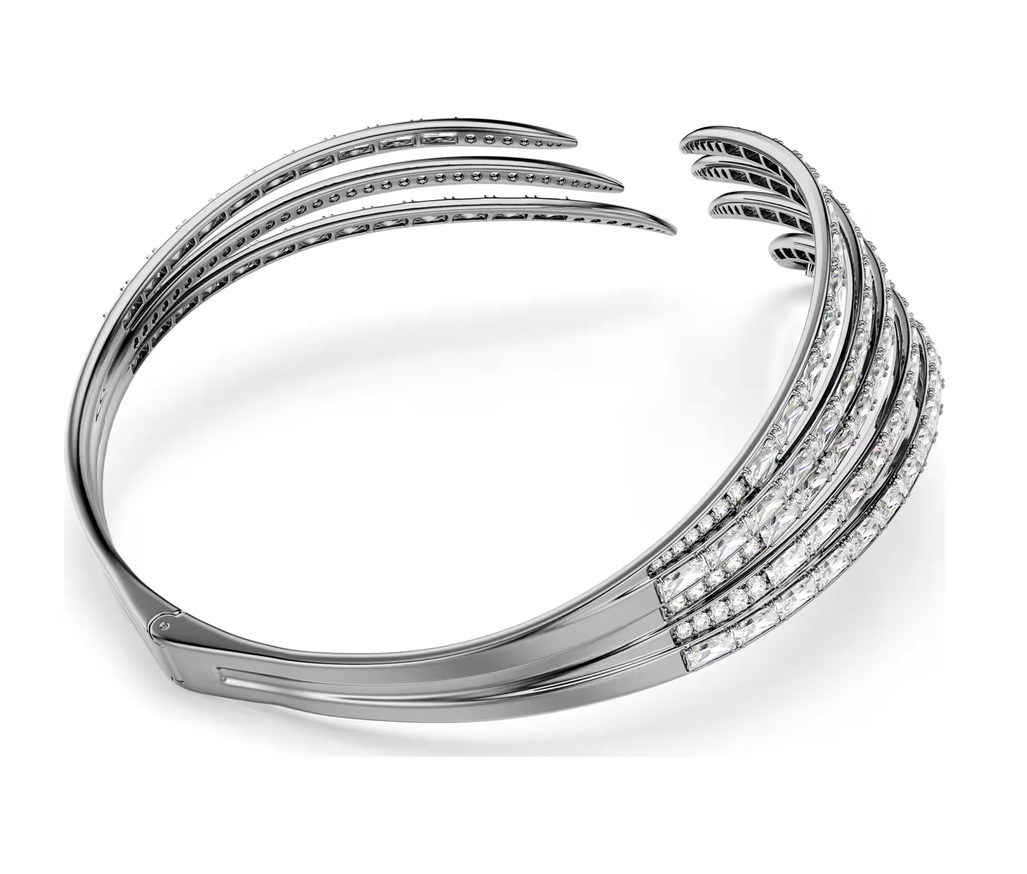 Swarovski 5709270 Girocollo The Vienna Collection Piuma Bianco Placcato Taglia M