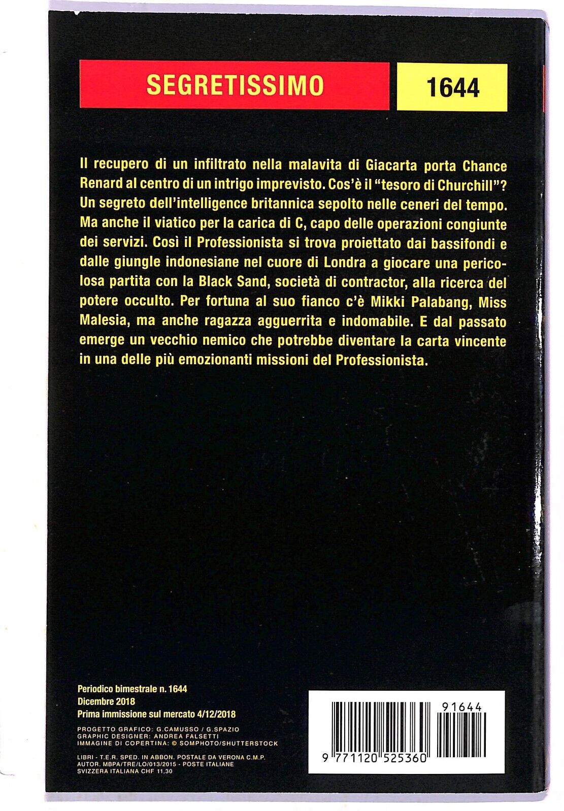 EBOND Segretissimo 1644 Stephen Gunn Il Professionista Black Sand Libro LI003168