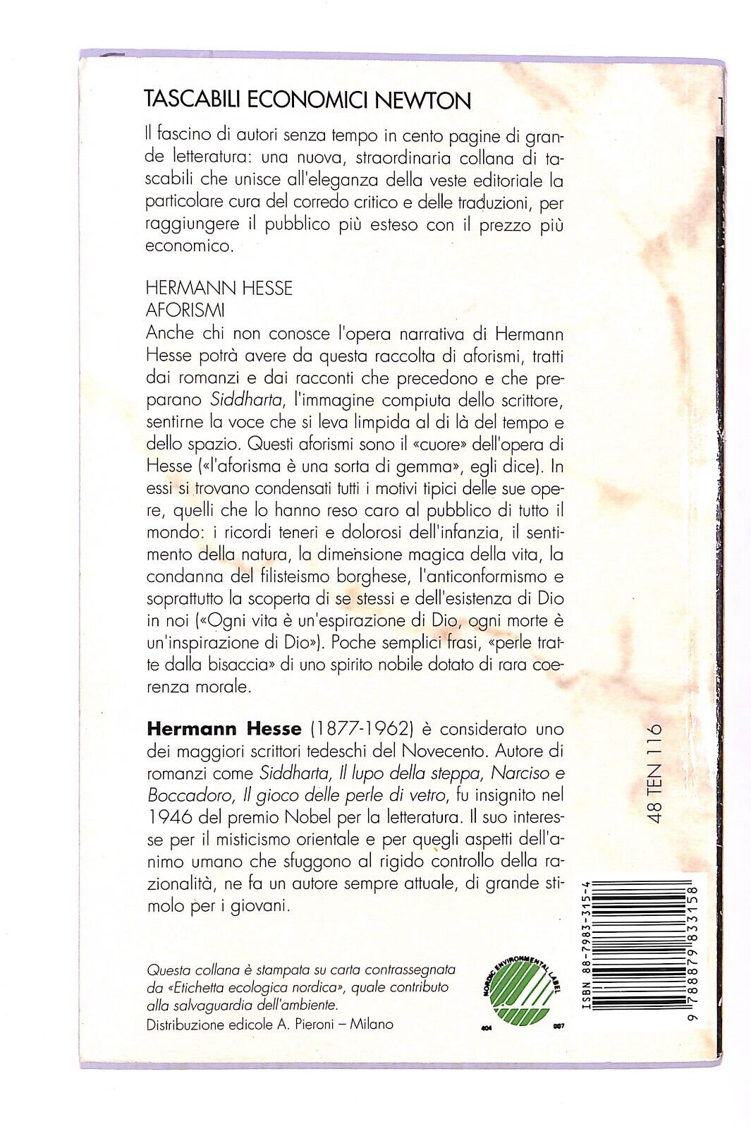 EBOND Hesse Aforismi Libro LI003654