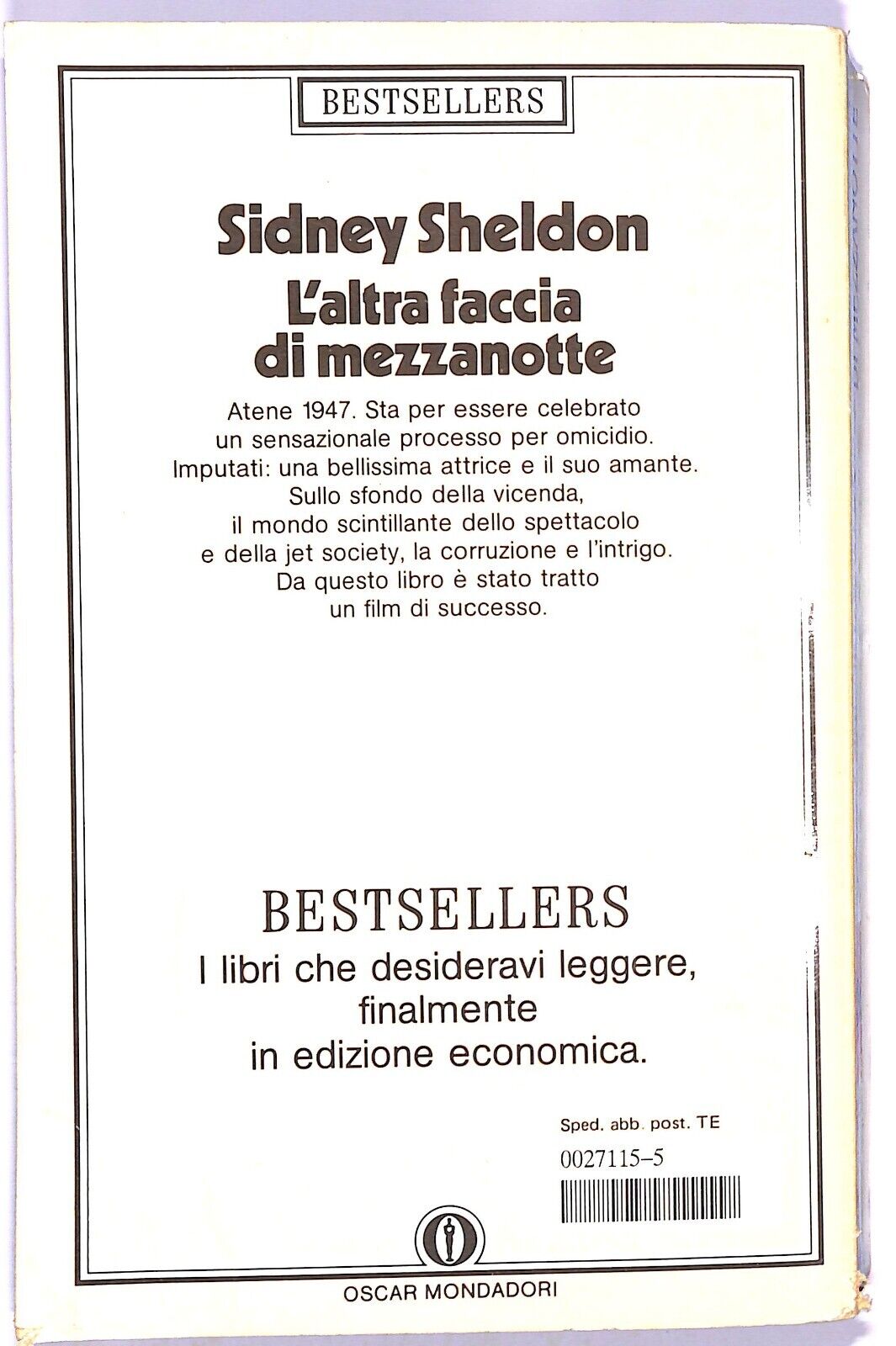 EBOND L'altra Faccia Di Mezzanotte Di Sindney Sheldon Libro LI003673