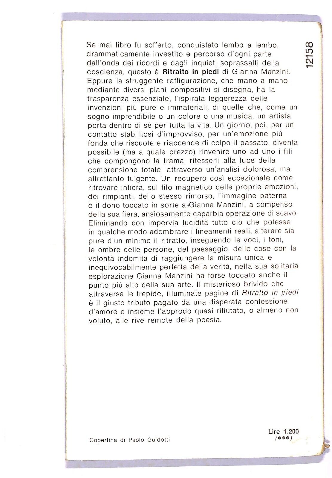 EBOND Ritratto In Piedi - Gianna Manzini Libro LI003719
