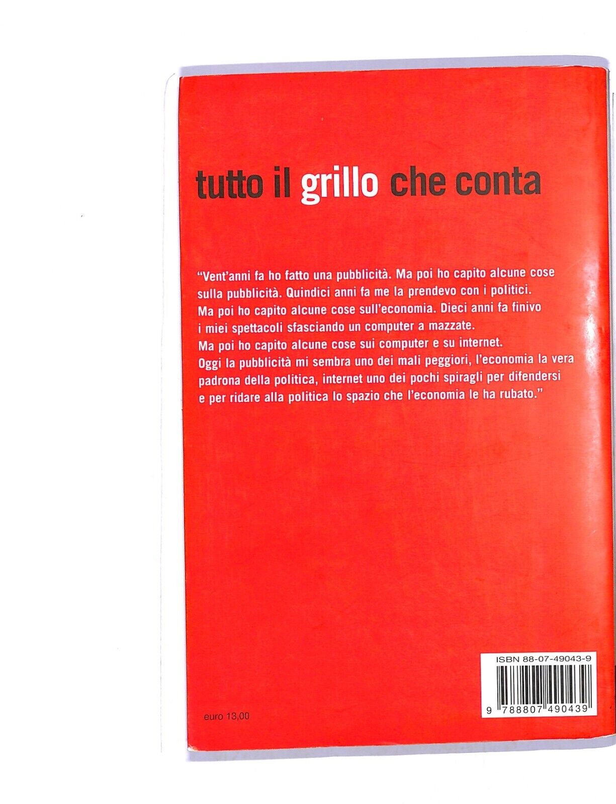 EBOND Tutto Il Grillo Che Conta Libro LI004265