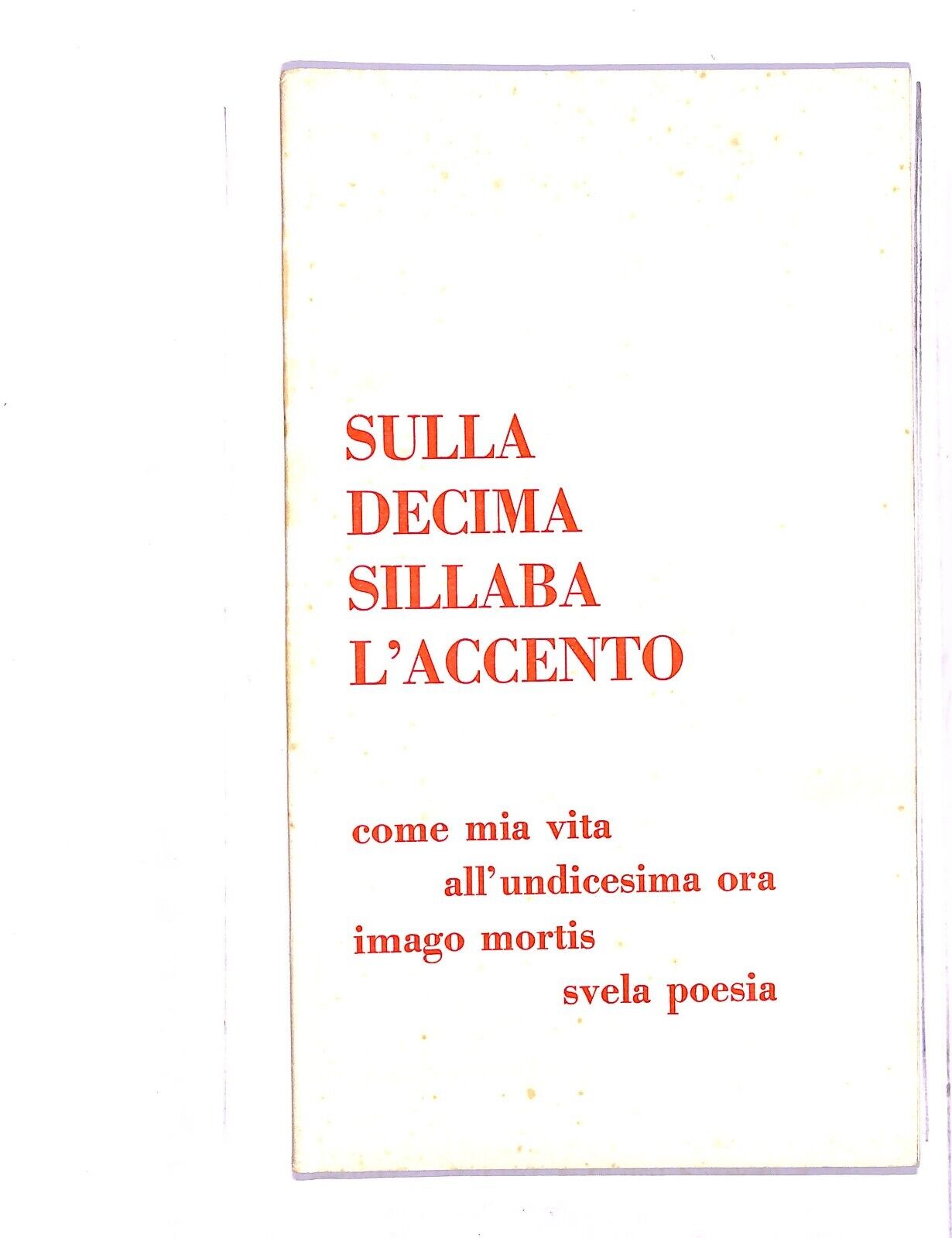 EBOND Sulla Decima Sillaba L'accento Libro LI004813