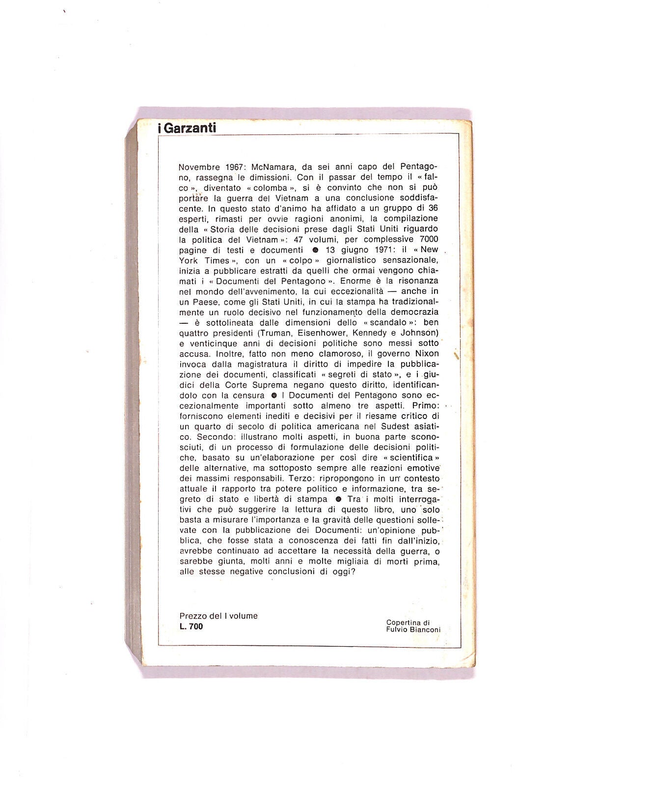 EBOND I Documenti Del Pentagono, La Storia Segreta Del Vietnam Libro LI005666