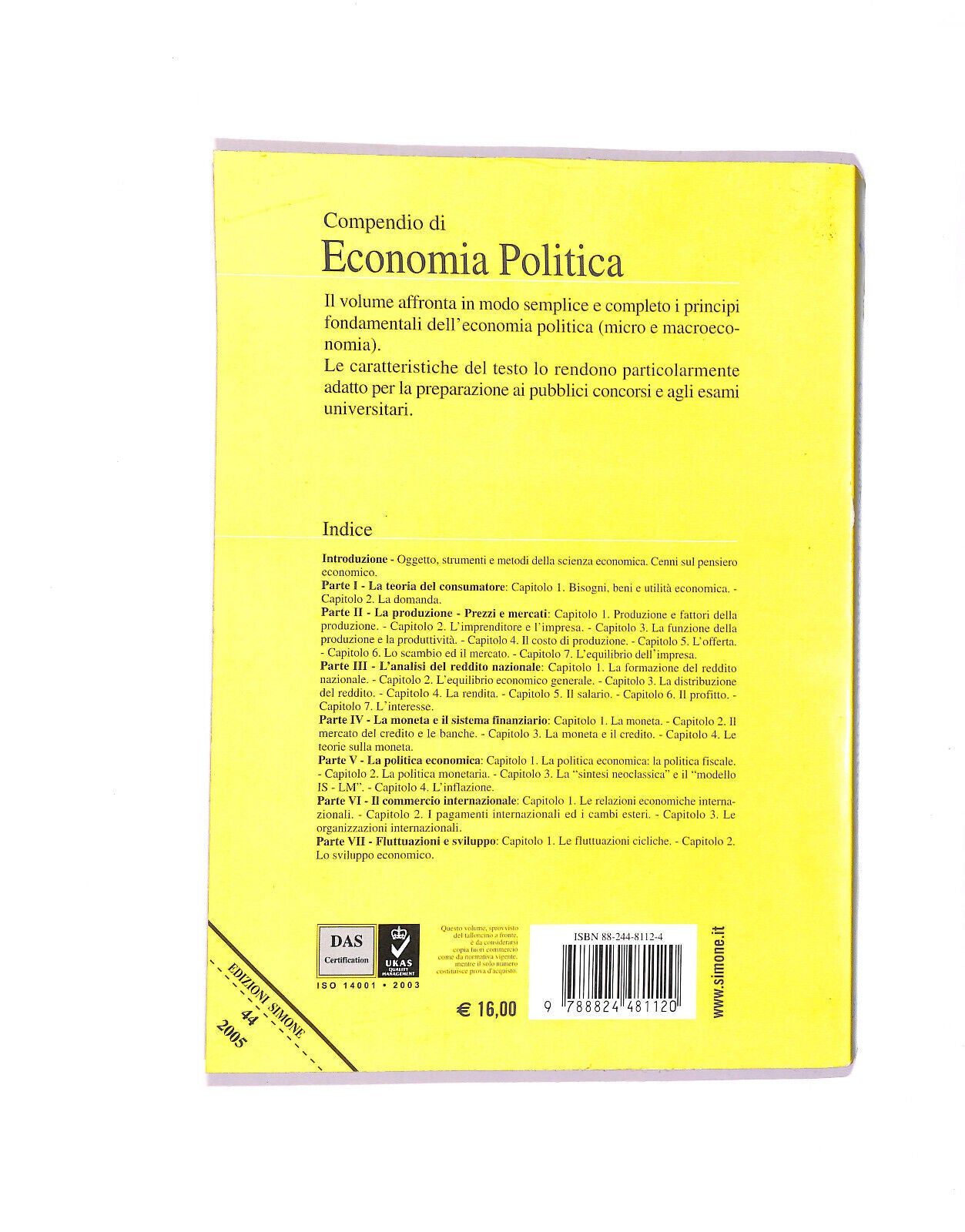 EBOND Compiendo Di Economia Politica Libro LI006158