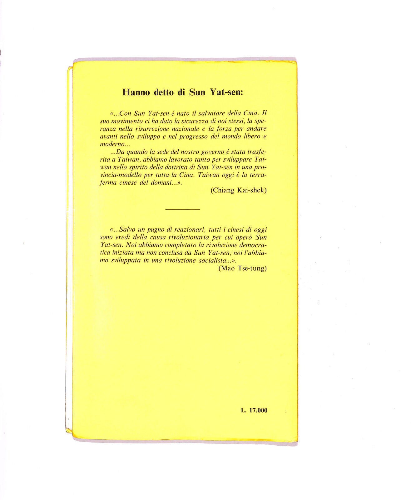 EBOND Sun Yat-sen Il Rivoluzionario Libro LI006509