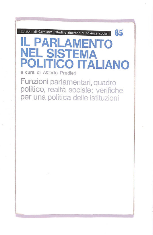 EBOND Il Parlamento Nel Sistema Politico Italiano Libro LI006550
