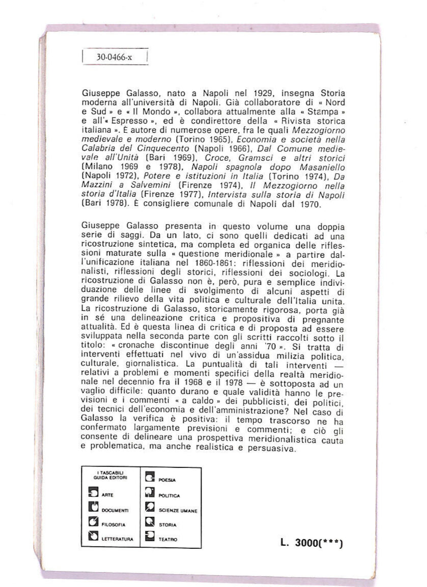 EBOND Passato e Presente Del Meridionalismo Libro LI006608