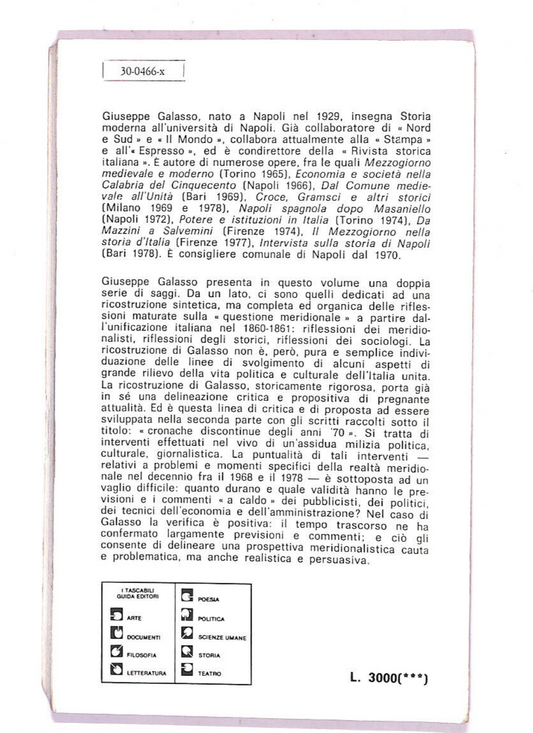 EBOND Passato e Presente Del Meridionalismo Libro LI006608