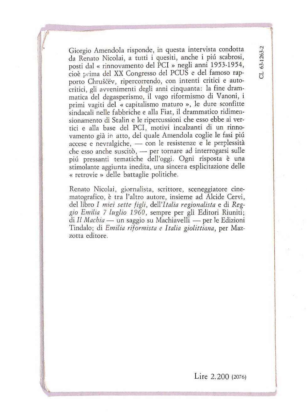 EBOND Il Rinnovamento Del Pci Libro LI006763