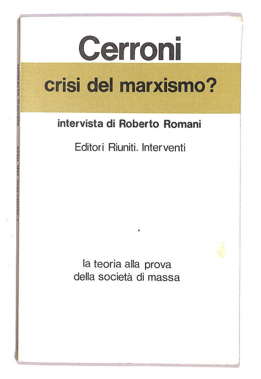 EBOND Cerroni Crisi Del Marxismo? Libro LI007264
