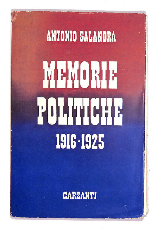 EBOND Memorie Politiche 1916 1925 Libro LI007764