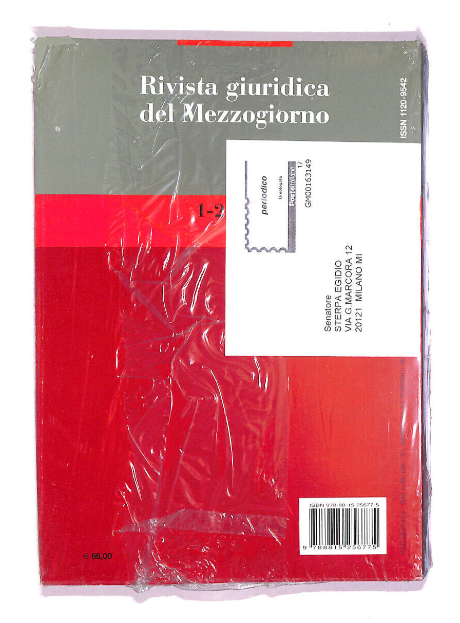 EBOND Rivista Giuridica Del Mezzogiorno Vol 1 e 2 2015 Libro LI007907