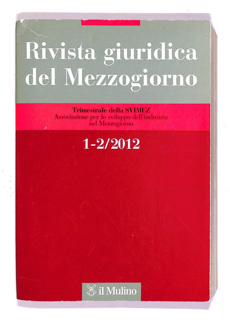 EBOND Rivista Giuridica Del Mezzogiorno Vol 1 e 2 2012 Libro LI008002