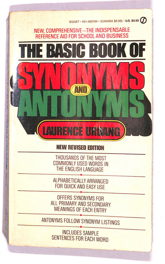 EBOND The Basic Book Of Synonyms And Antonyms Libro LI008255