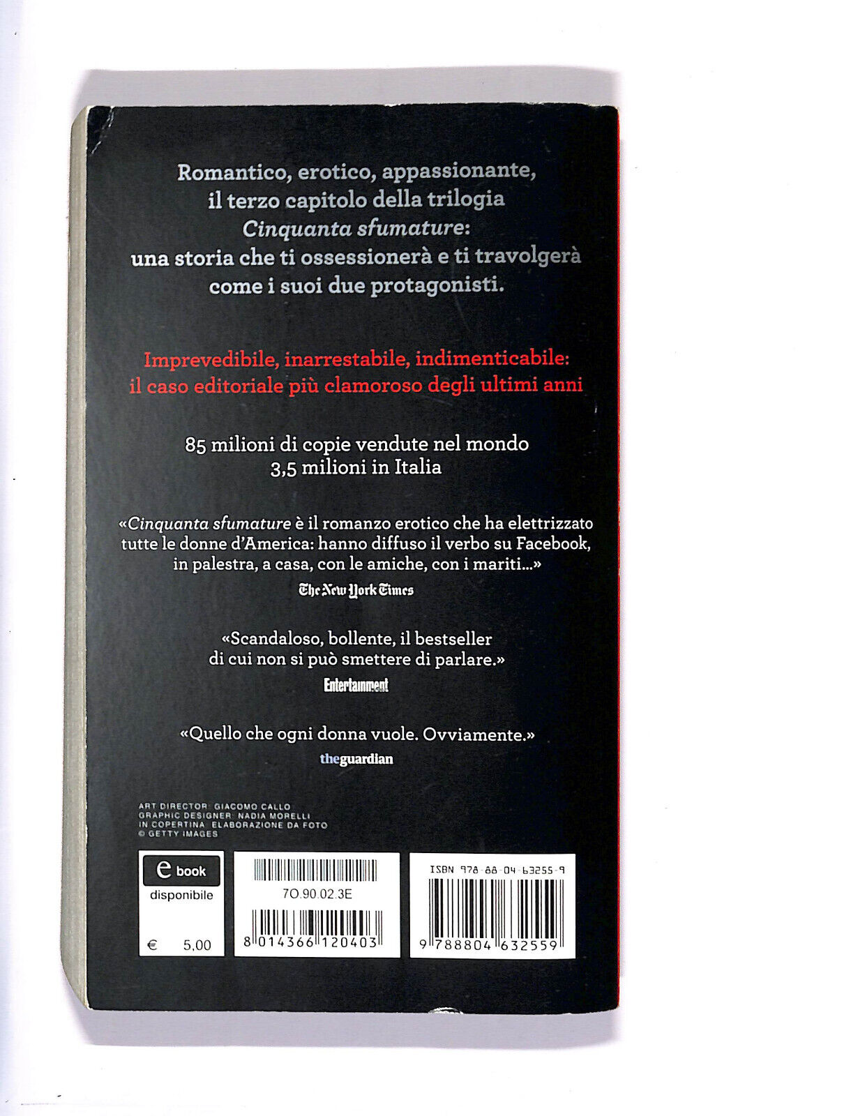 EBOND Cinquanta Sfumature Di Rosso Libro LI008409