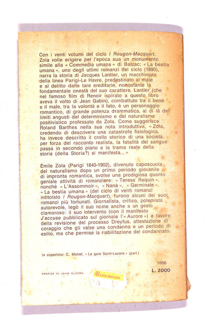 EBOND La Bestia Umana Libro LI008509