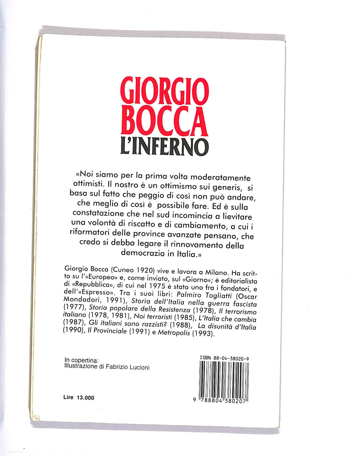 EBOND L'inferno Profondo Sud, Male Oscuro Libro LI009153