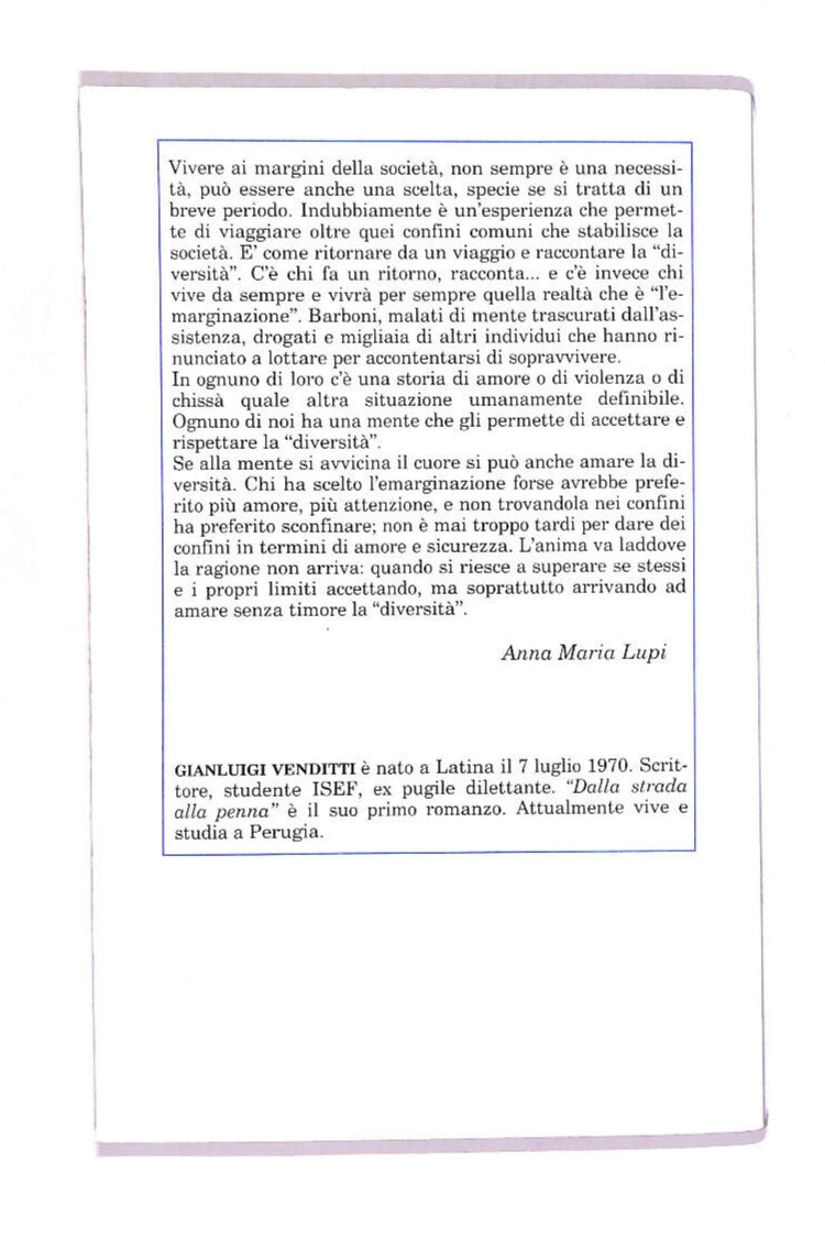 EBOND Dalla Strada Alla Penna Libro LI009403