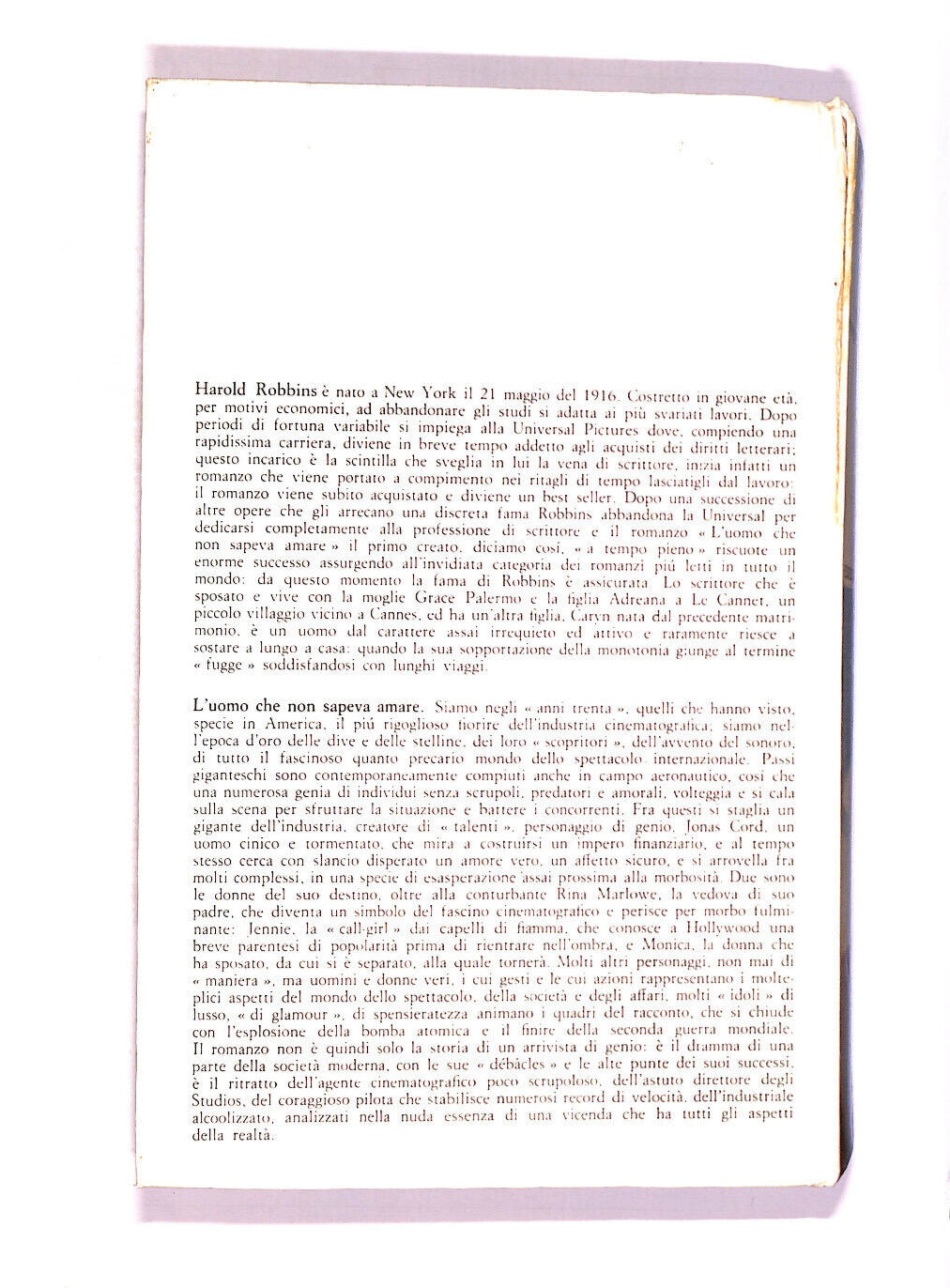 EBOND L'uomo Che Non Sapeva Amare Libro LI009505