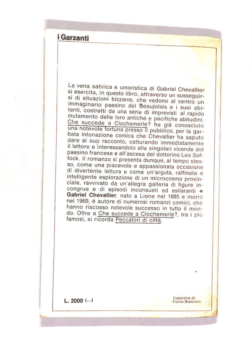 EBOND Che Succede a Clochemerle? Chevallier Libro LI009510