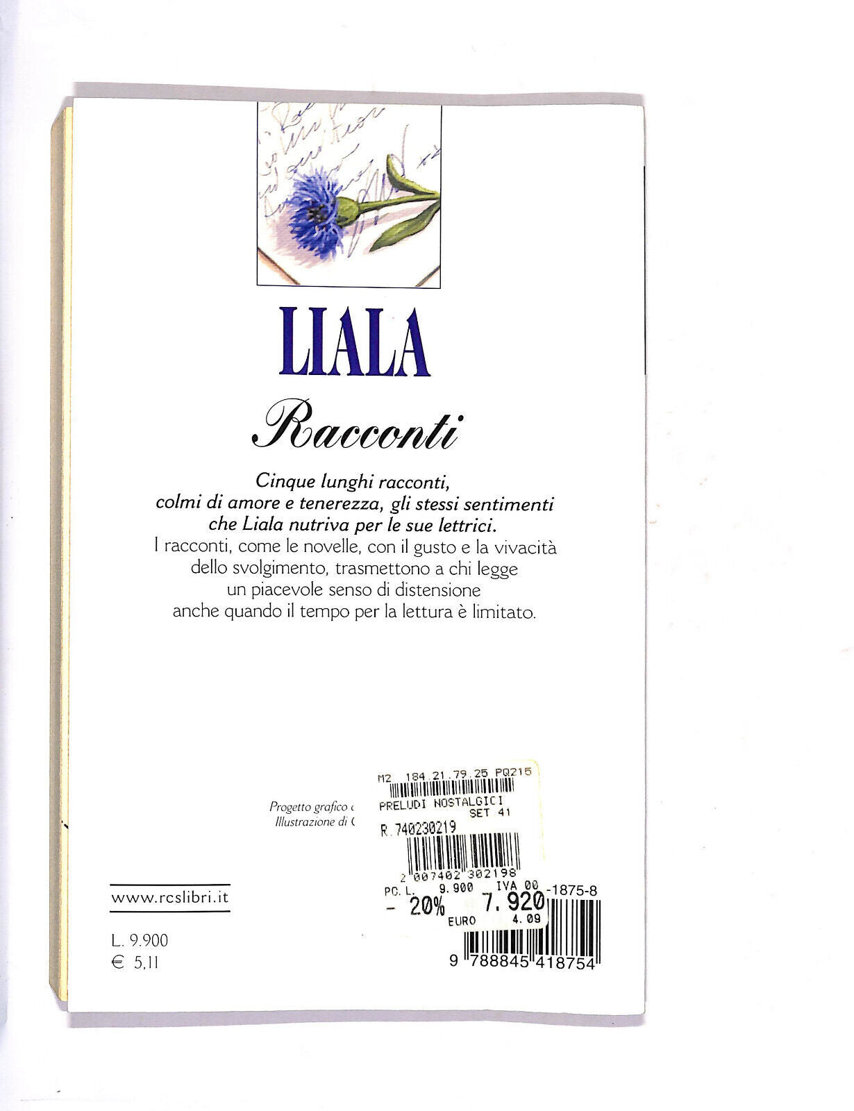 EBOND Preludi Nostalgici Liala Racconti Libro LI009907