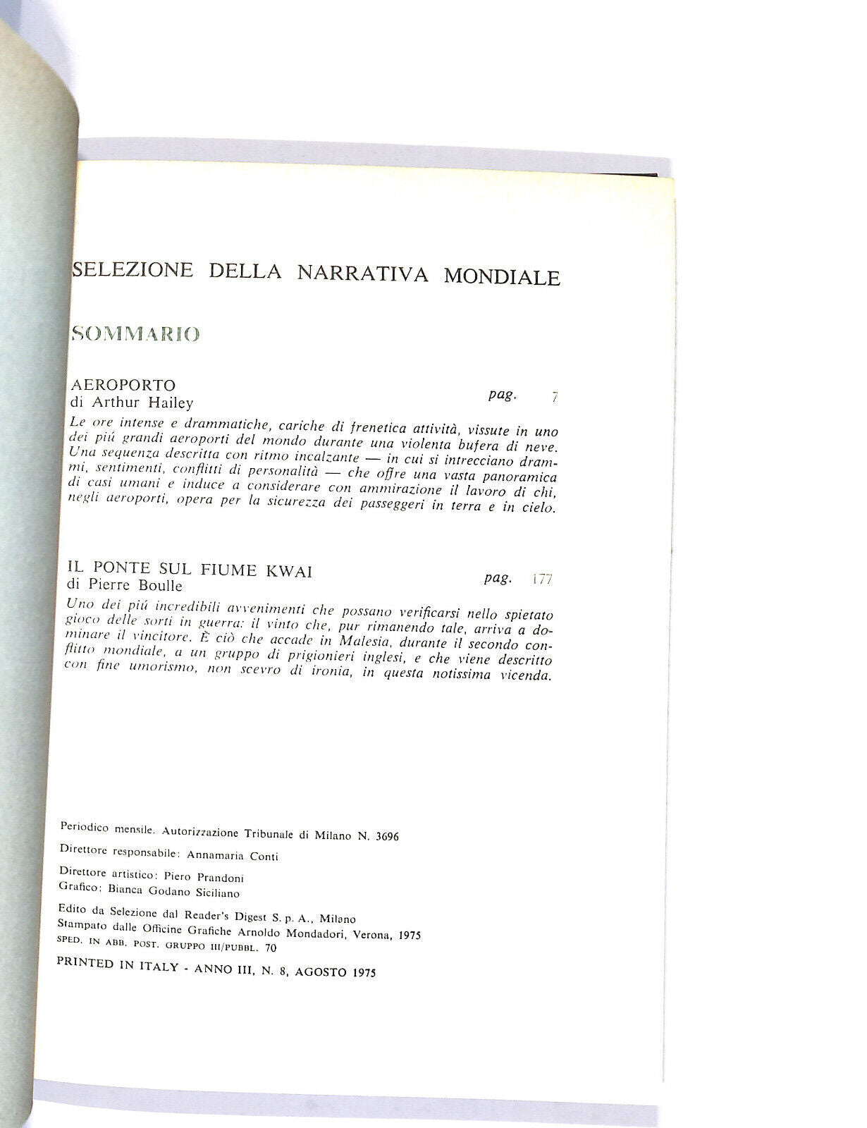 EBOND Selezione Della Narrativa Mondiale Aeroporto Il ponte Libro LI010453